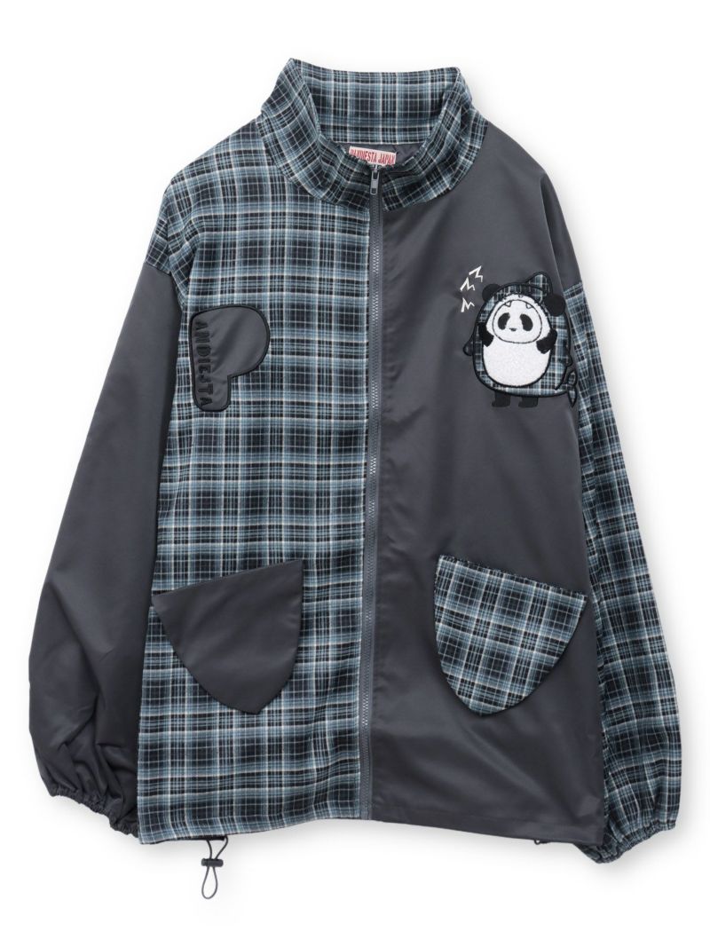 【PANDIESTA JAPAN】“サメパンダ”BIGシルエットチェック切替ジャケット