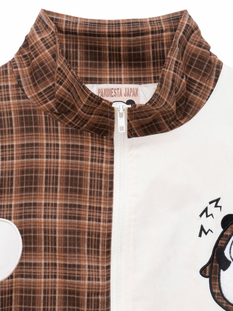 【PANDIESTA JAPAN】“サメパンダ”BIGシルエットチェック切替ジャケット