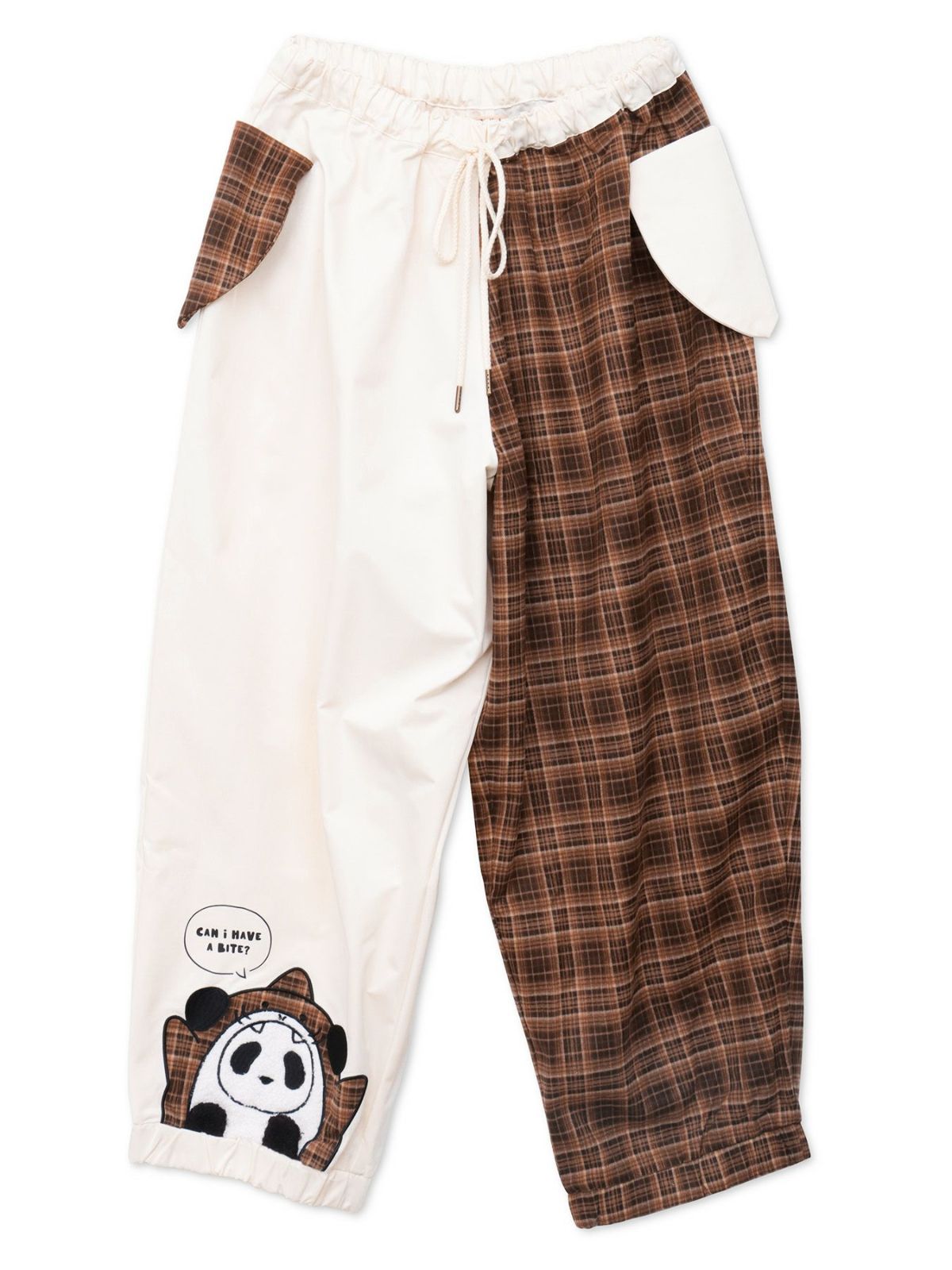 【PANDIESTA JAPAN】“サメパンダ”BIGシルエットチェック切替パンツ