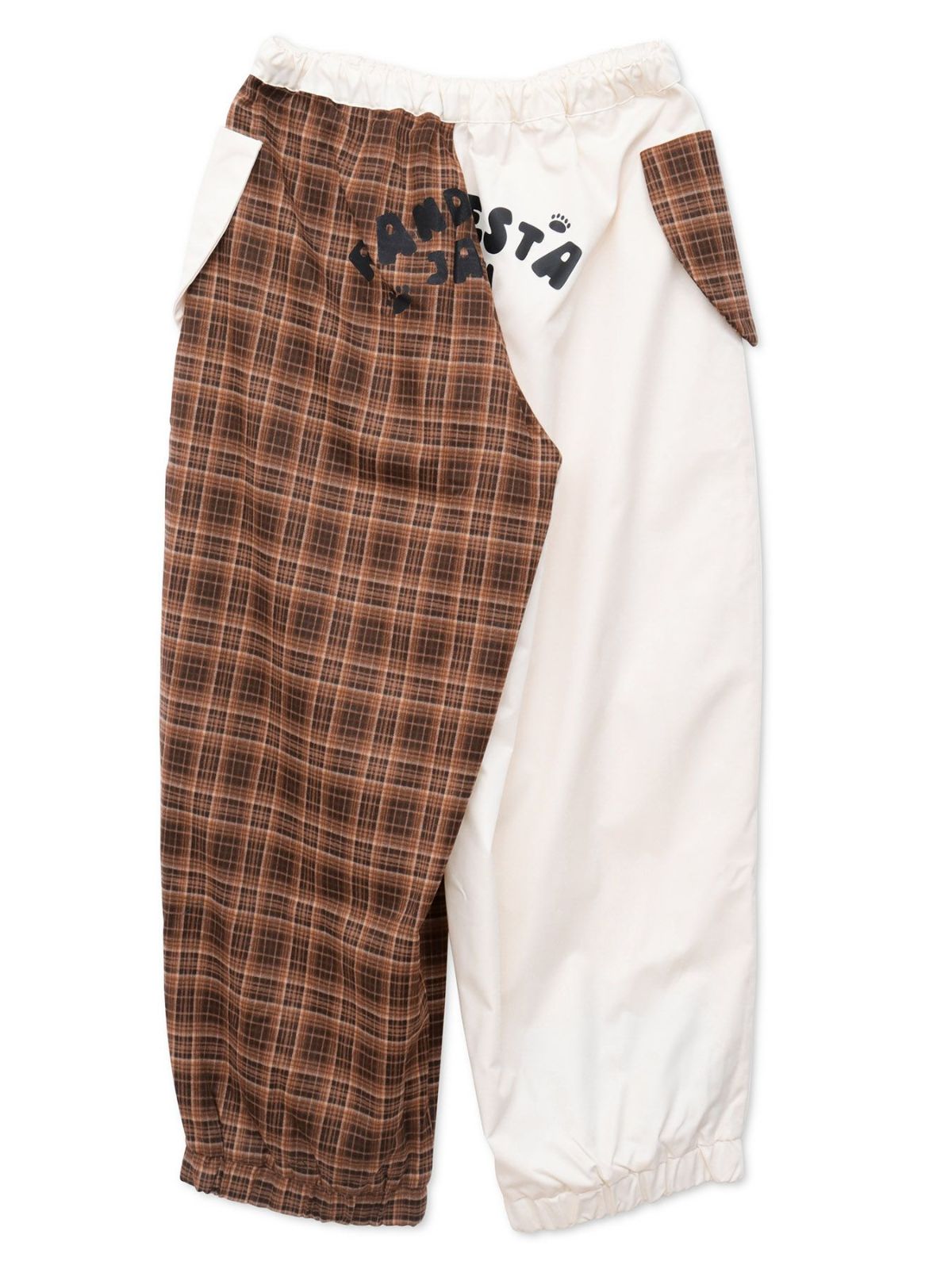 【PANDIESTA JAPAN】“サメパンダ”BIGシルエットチェック切替パンツ