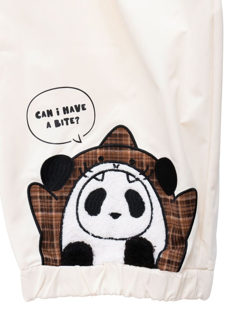 【PANDIESTA JAPAN】“サメパンダ”BIGシルエットチェック切替パンツ
