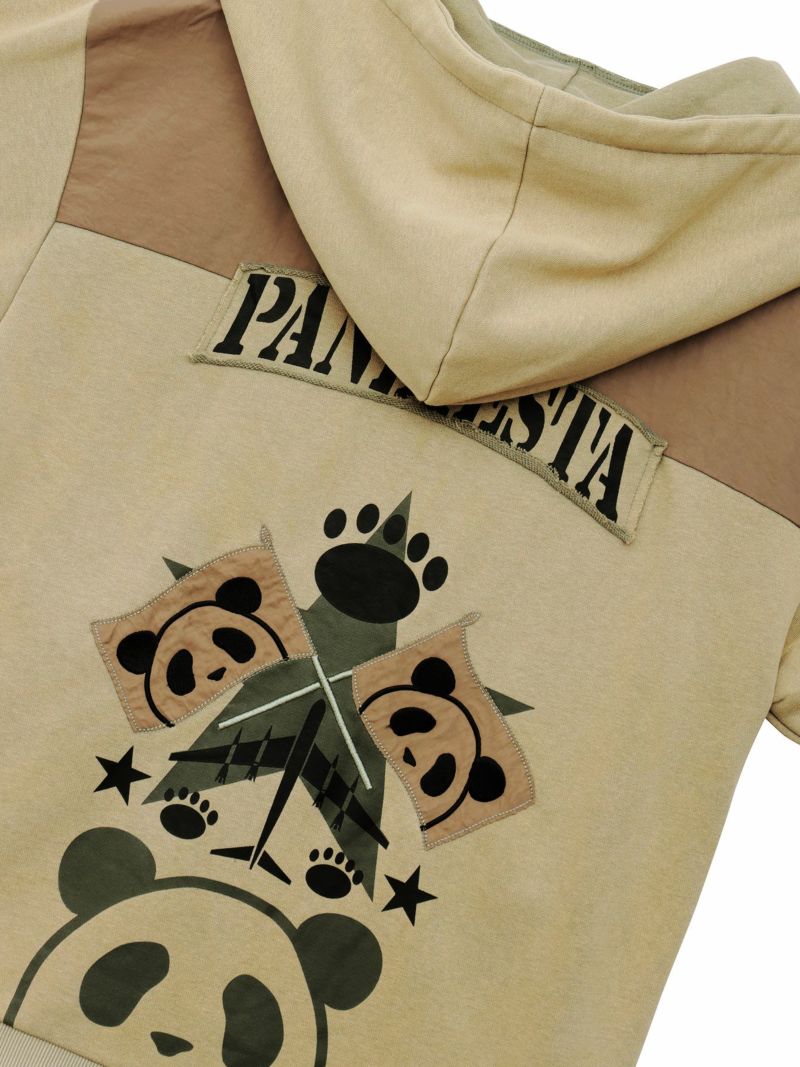【PANDIESTA JAPAN】“エアフォースパンダ”切替刺繍入りZIPパーカー