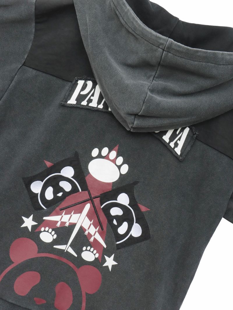 【PANDIESTA JAPAN】“エアフォースパンダ”切替刺繍入りZIPパーカー