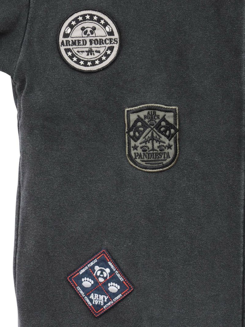 【PANDIESTA JAPAN】“エアフォースパンダ”切替刺繍入りZIPパーカー