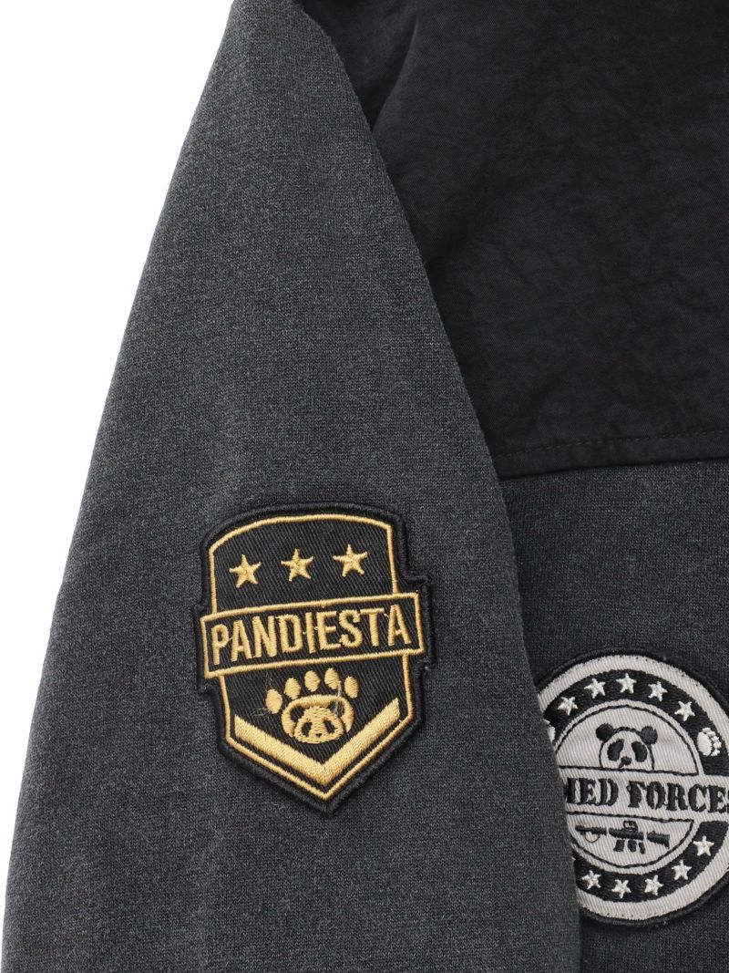 【PANDIESTA JAPAN】“エアフォースパンダ”切替刺繍入りZIPパーカー