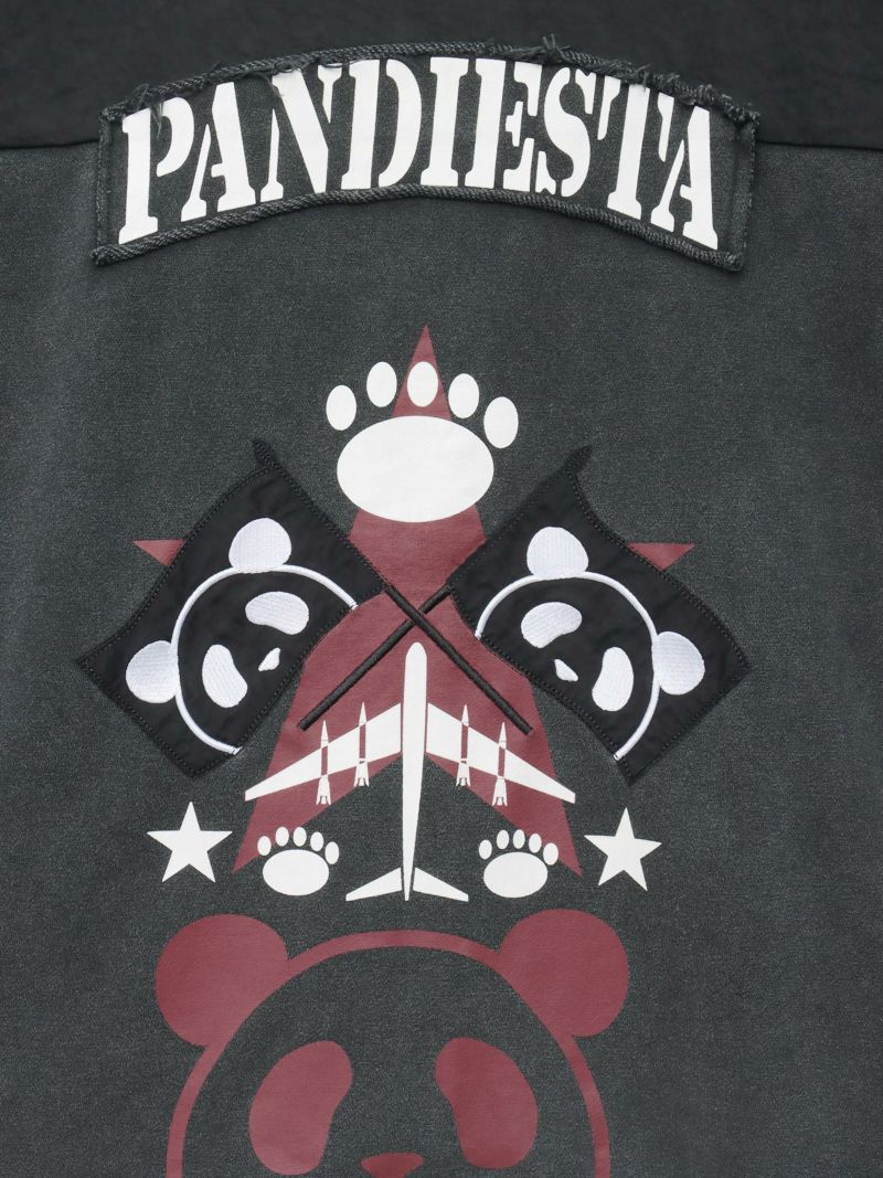 【PANDIESTA JAPAN】“エアフォースパンダ”切替刺繍入りZIPパーカー