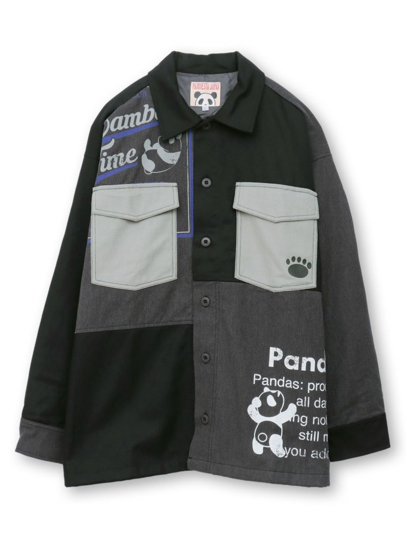 【PANDIESTA JAPAN】リメイク風切替BIGシルエットカバーオール