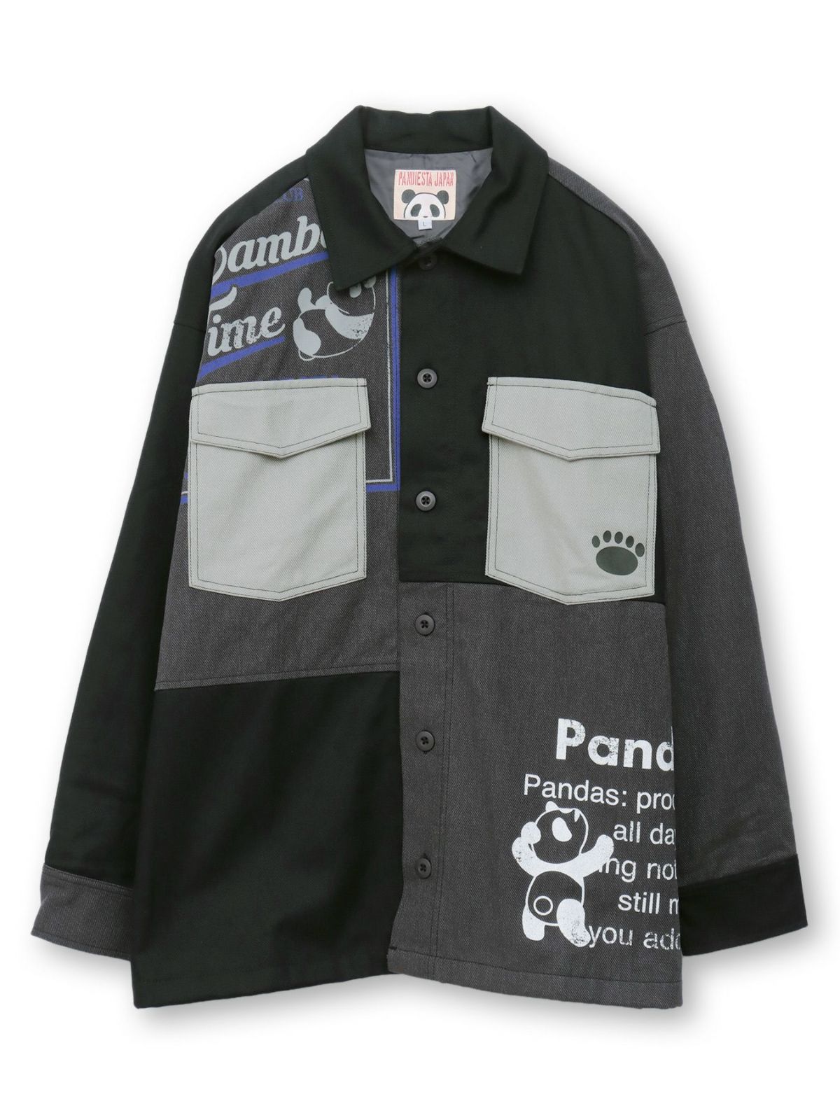 【PANDIESTA JAPAN】リメイク風切替BIGシルエットカバーオール