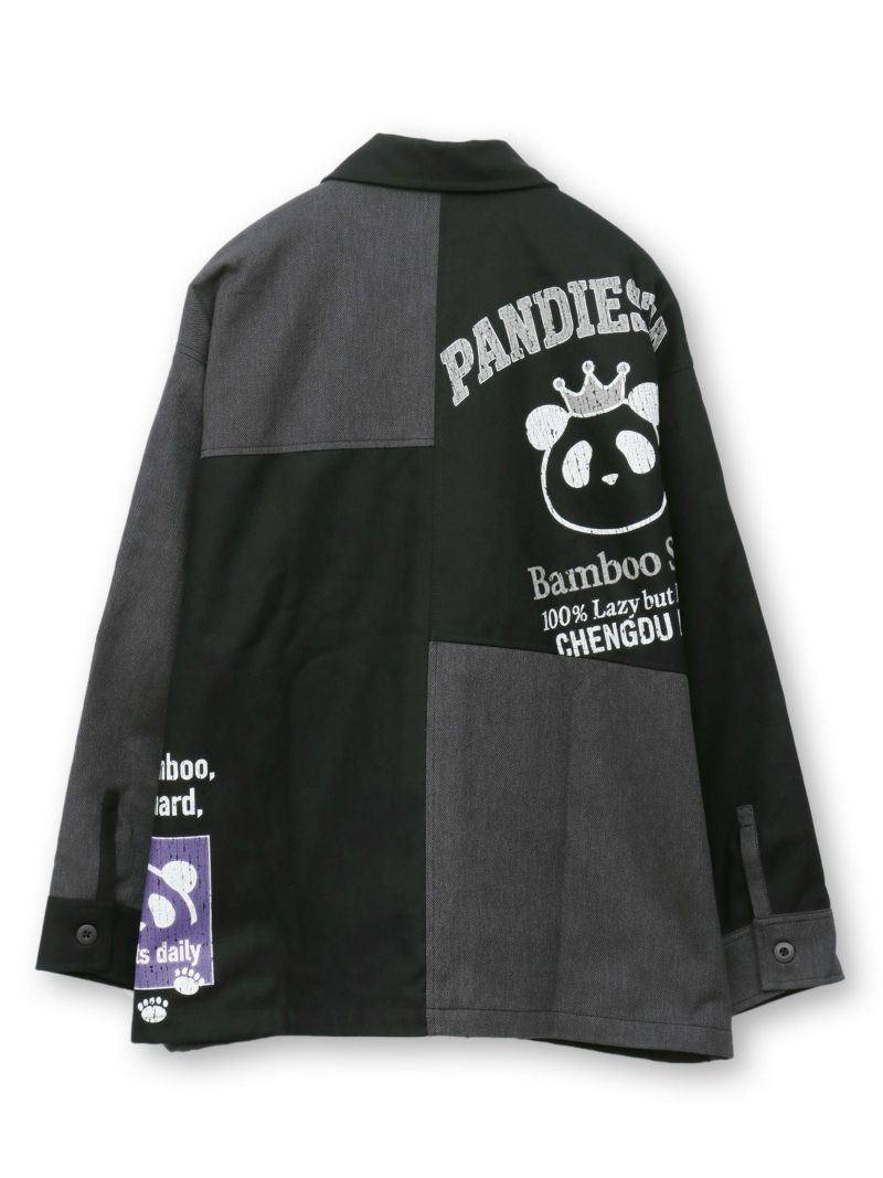 【PANDIESTA JAPAN】リメイク風切替BIGシルエットカバーオール