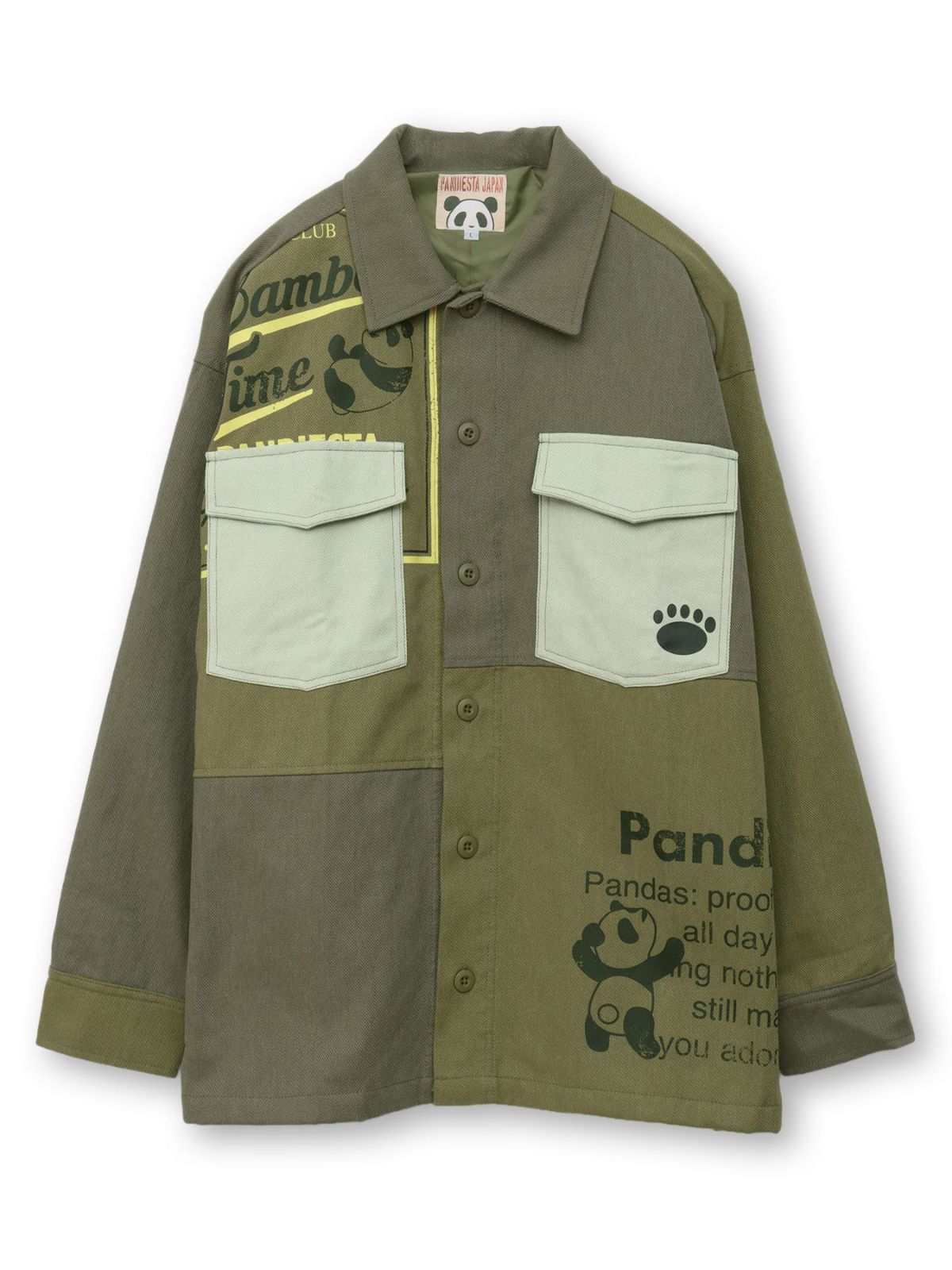 【PANDIESTA JAPAN】リメイク風切替BIGシルエットカバーオール