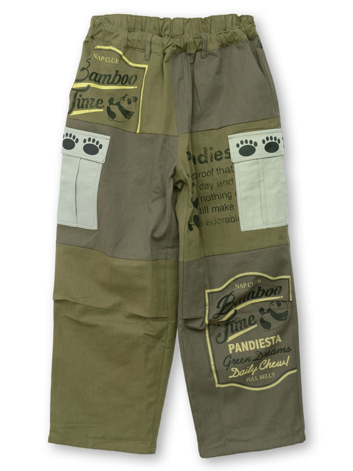 【PANDIESTA JAPAN】リメイク風切替BIGシルエットワイドカーゴパンツ