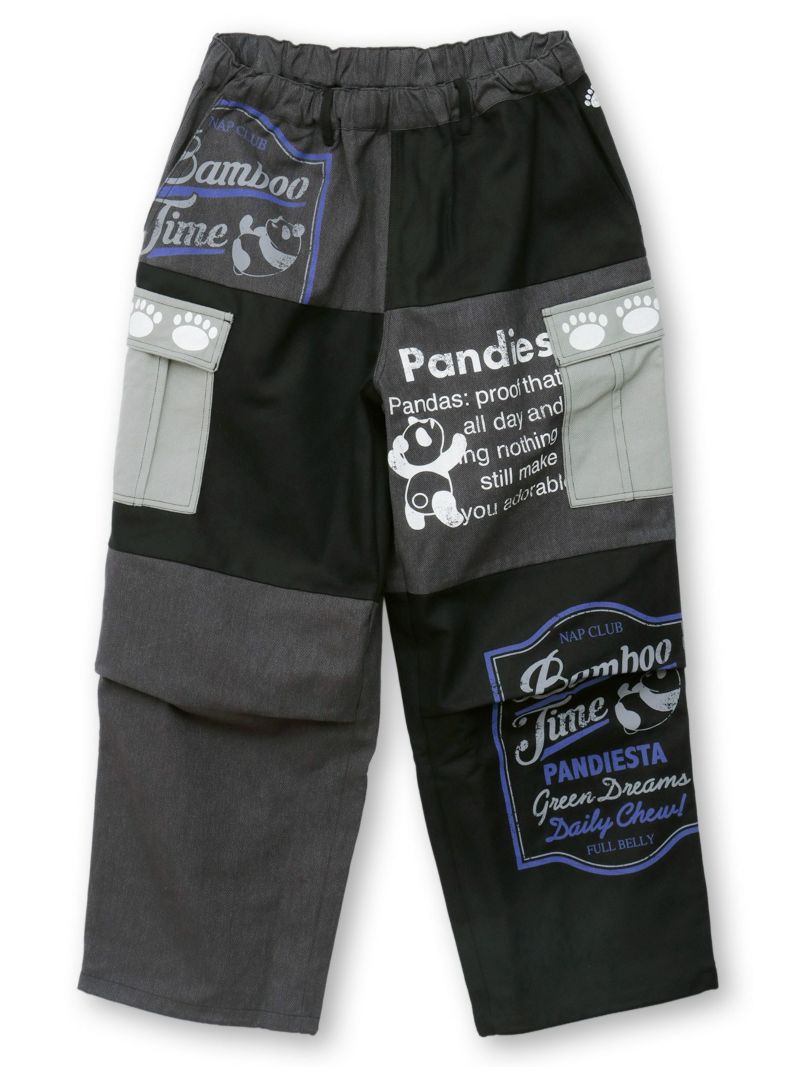 【PANDIESTA JAPAN】リメイク風切替BIGシルエットワイドカーゴパンツ