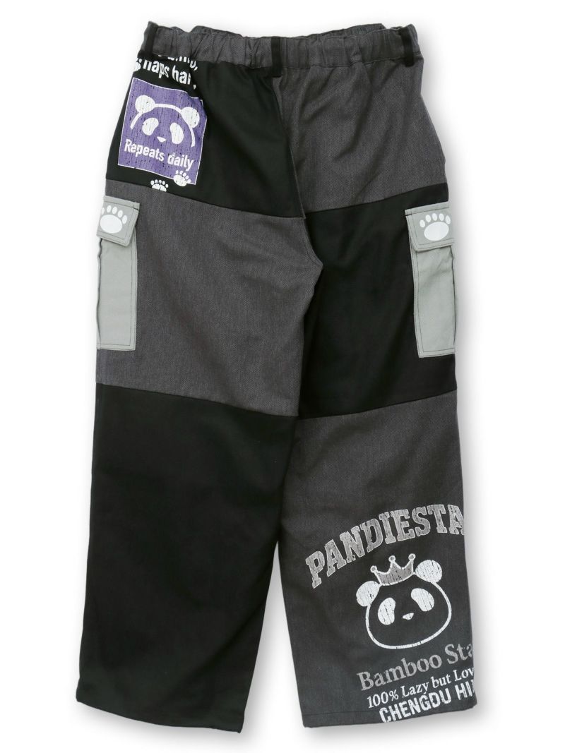 【PANDIESTA JAPAN】リメイク風切替BIGシルエットワイドカーゴパンツ