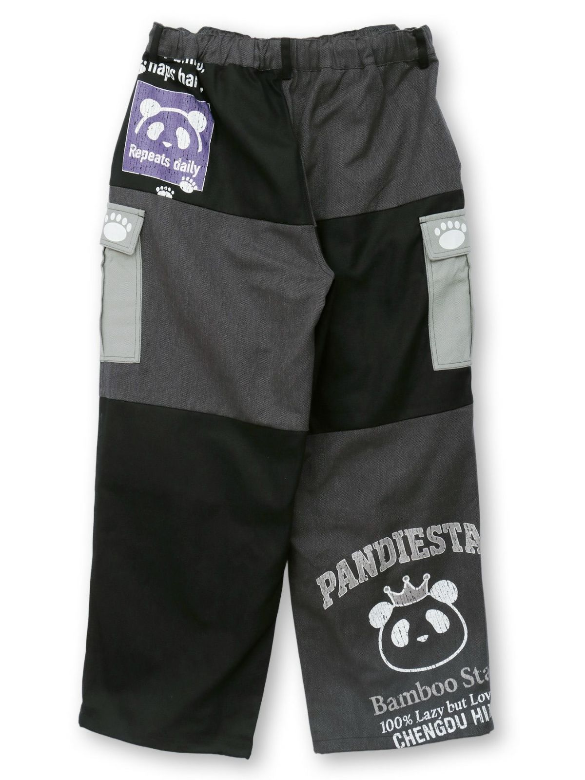 【PANDIESTA JAPAN】リメイク風切替BIGシルエットワイドカーゴパンツ