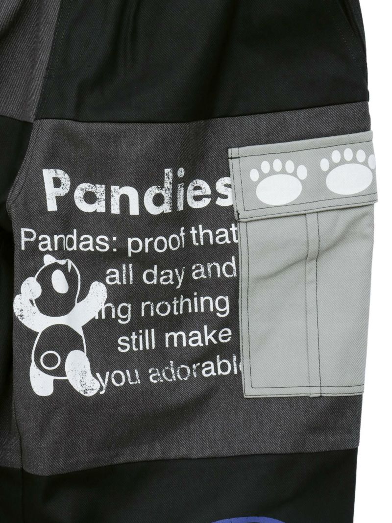 【PANDIESTA JAPAN】リメイク風切替BIGシルエットワイドカーゴパンツ
