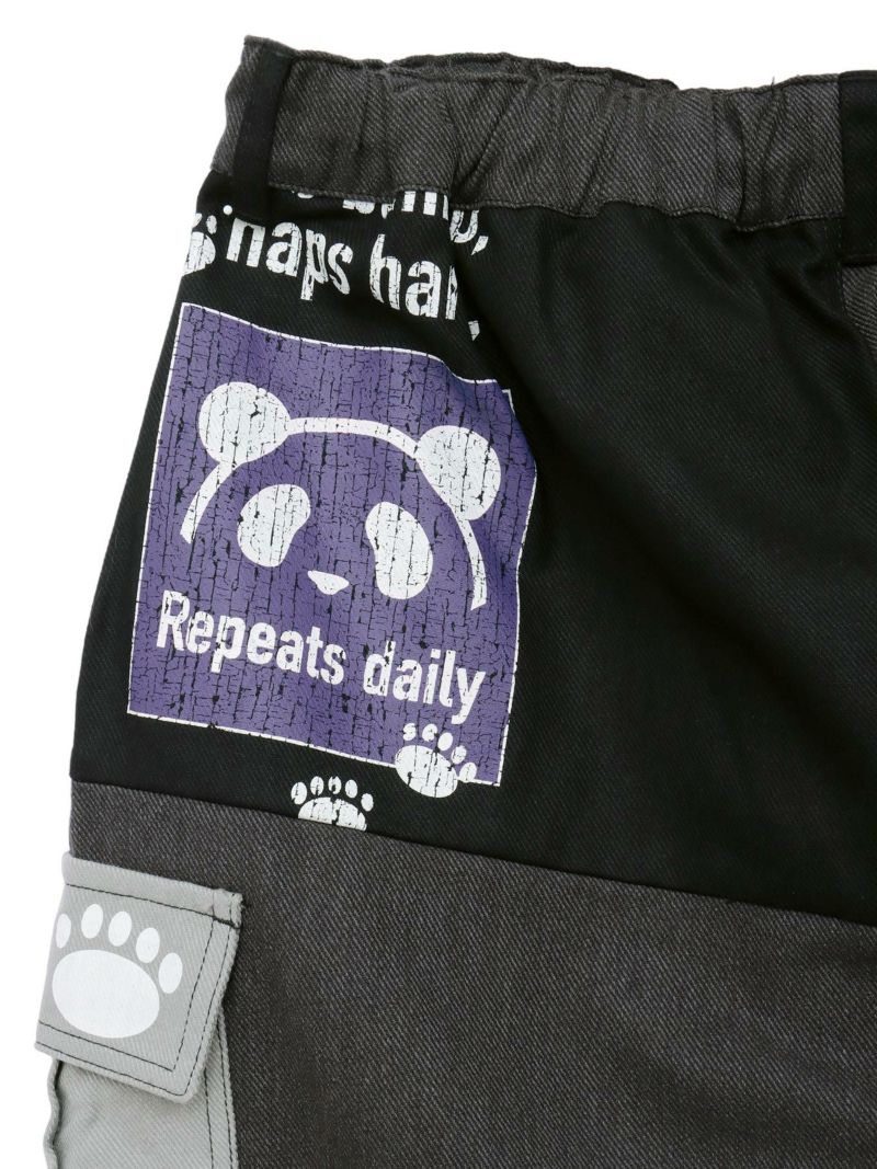 【PANDIESTA JAPAN】リメイク風切替BIGシルエットワイドカーゴパンツ