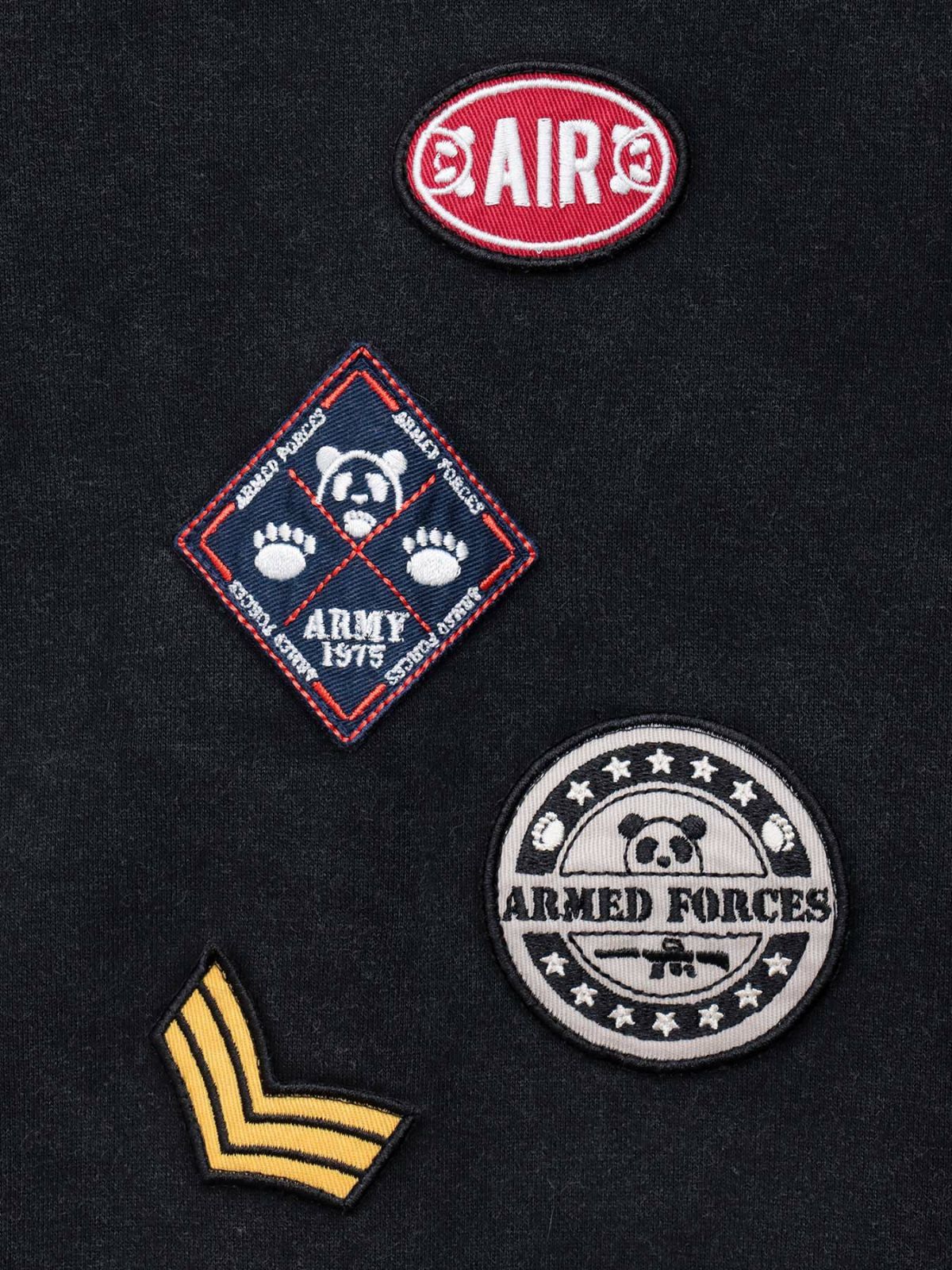 【PANDIESTA JAPAN】サコッシュ付き刺繍入りフェイクレイヤードスウェットトレーナー