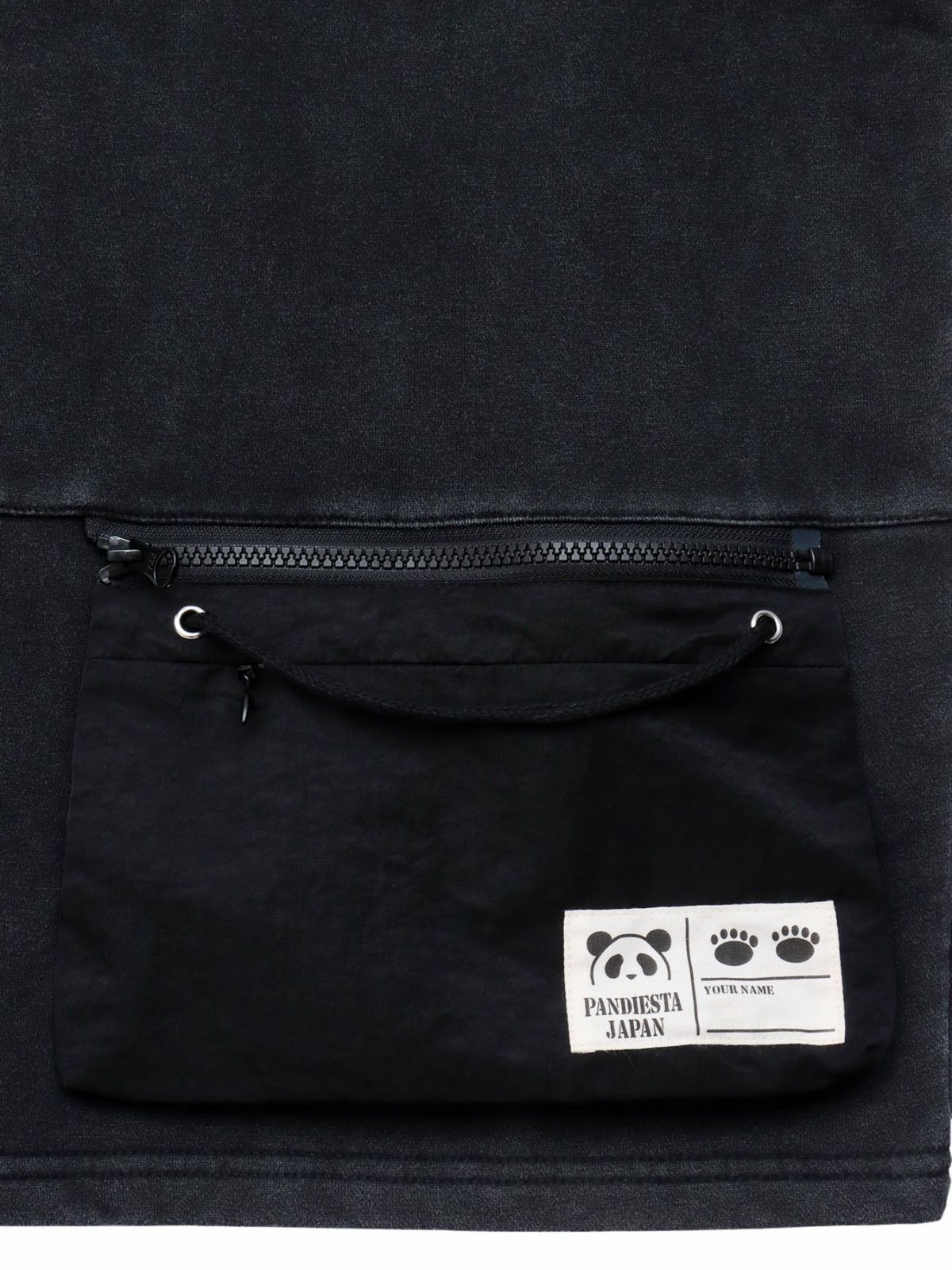 【PANDIESTA JAPAN】サコッシュ付き刺繍入りフェイクレイヤードスウェットトレーナー