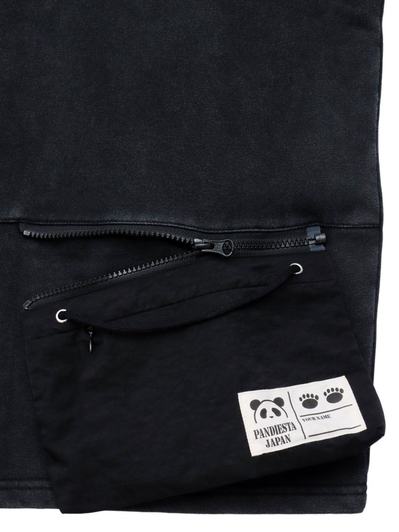 【PANDIESTA JAPAN】サコッシュ付き刺繍入りフェイクレイヤードスウェットトレーナー