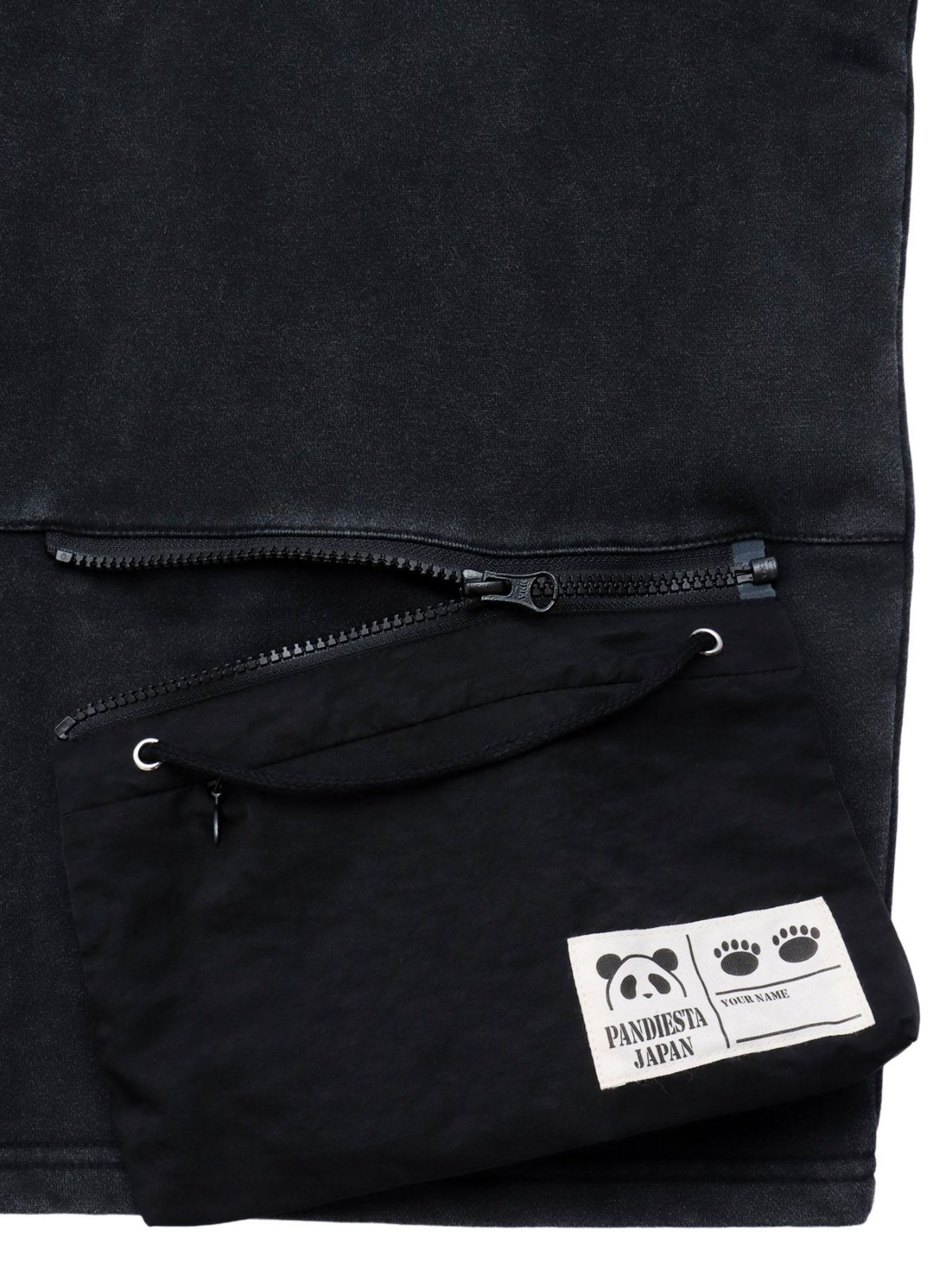 【PANDIESTA JAPAN】サコッシュ付き刺繍入りフェイクレイヤードスウェットトレーナー