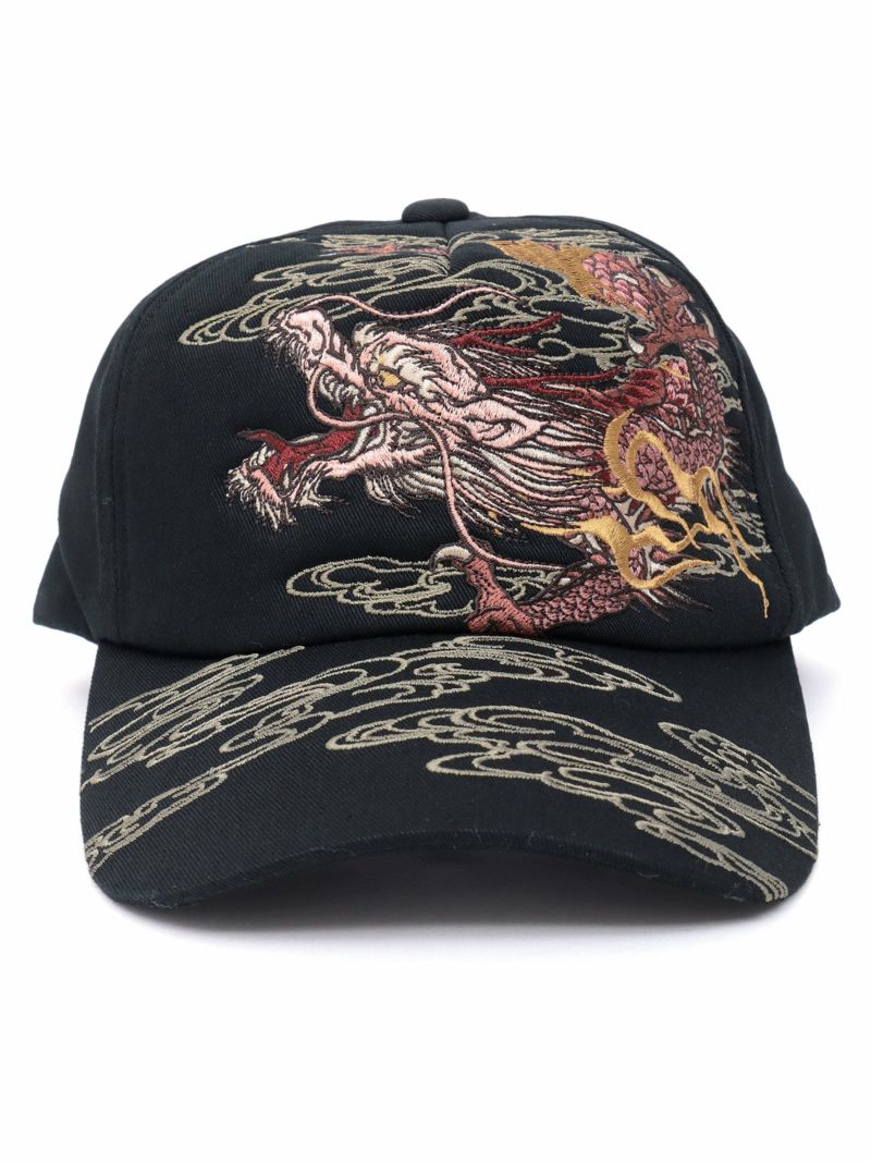 【絡繰魂】“龍／獅子”総刺繍ツイルキャップ