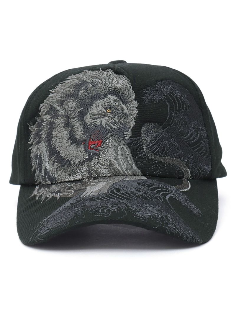 【絡繰魂】“龍／獅子”総刺繍ツイルキャップ