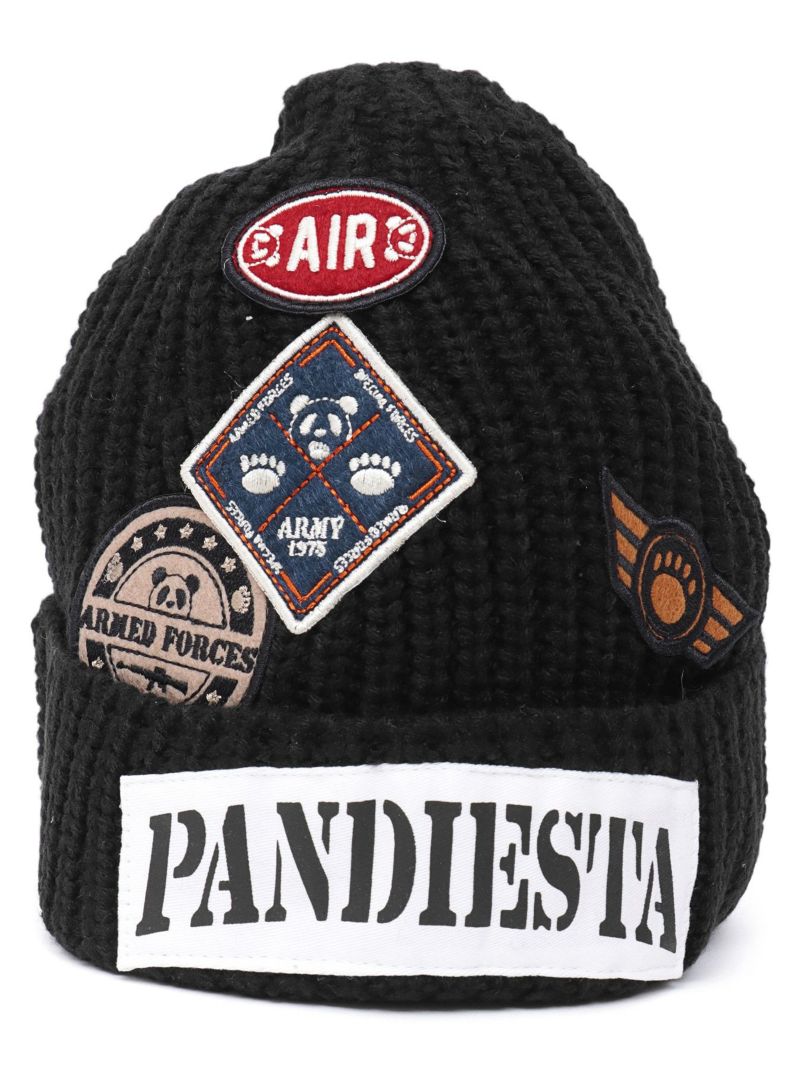 【PANDIESTA JAPAN】ミリタリーワッペンニットキャップ