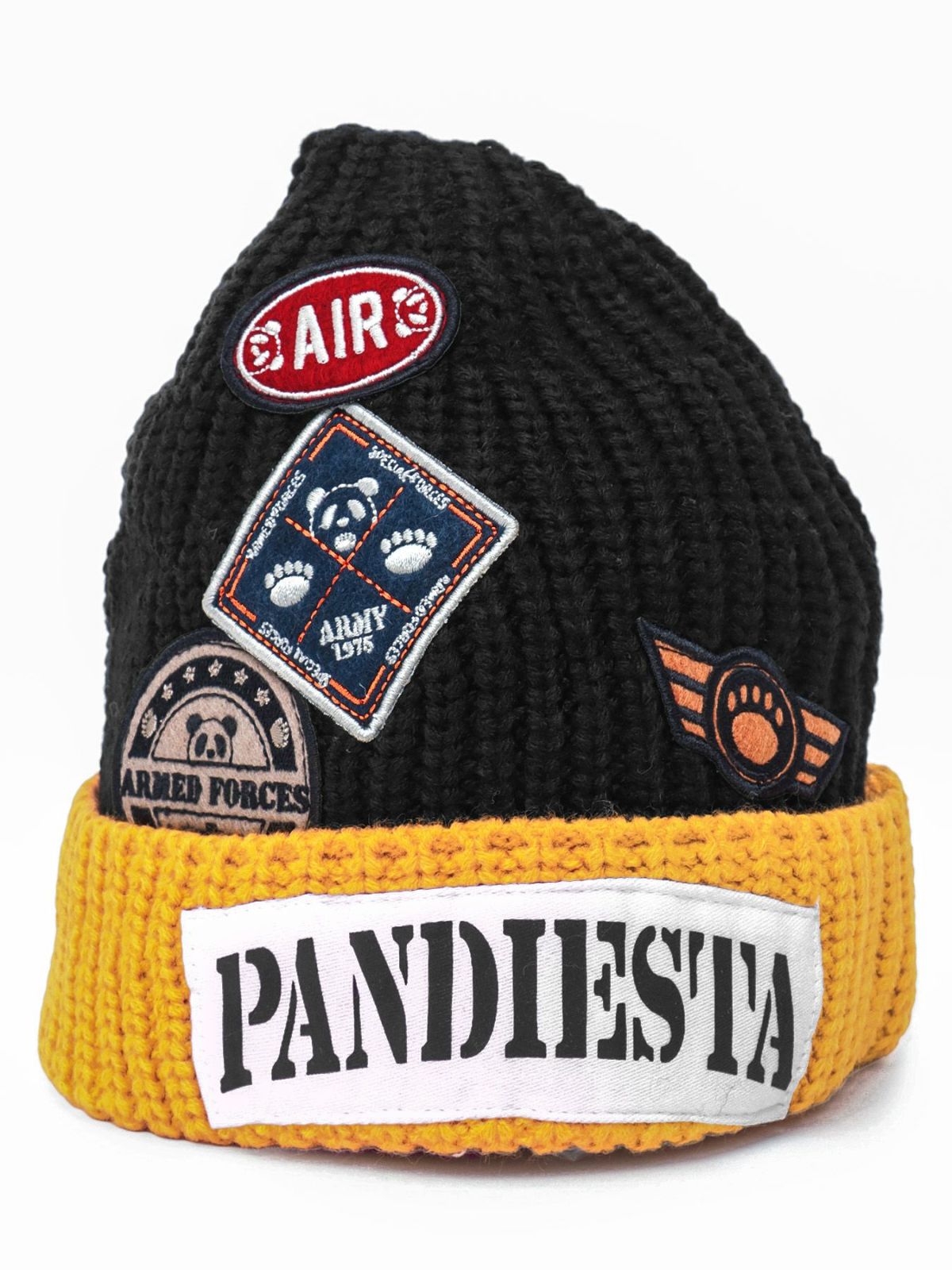 【PANDIESTA JAPAN】ミリタリーワッペンニットキャップ
