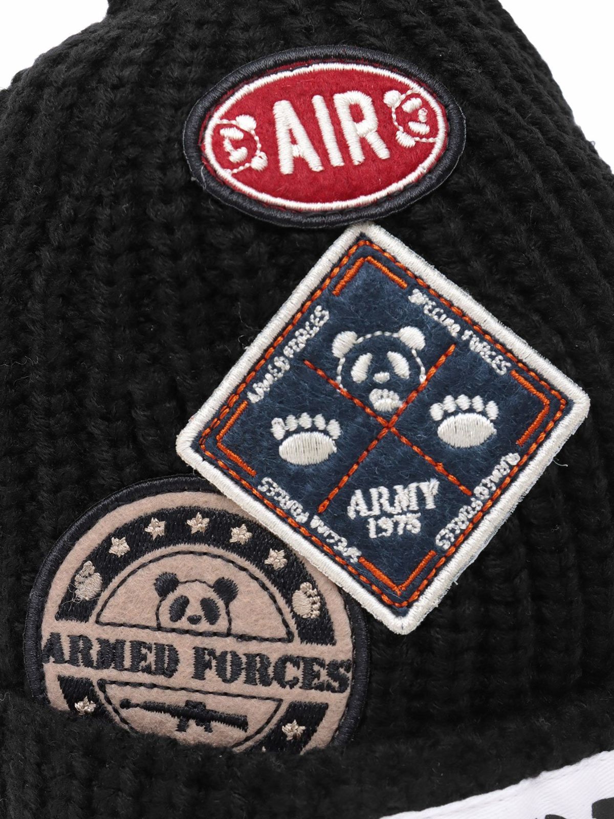 【PANDIESTA JAPAN】ミリタリーワッペンニットキャップ