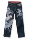 【絡繰魂・粋】“龍虎”総刺繍デニムパンツ