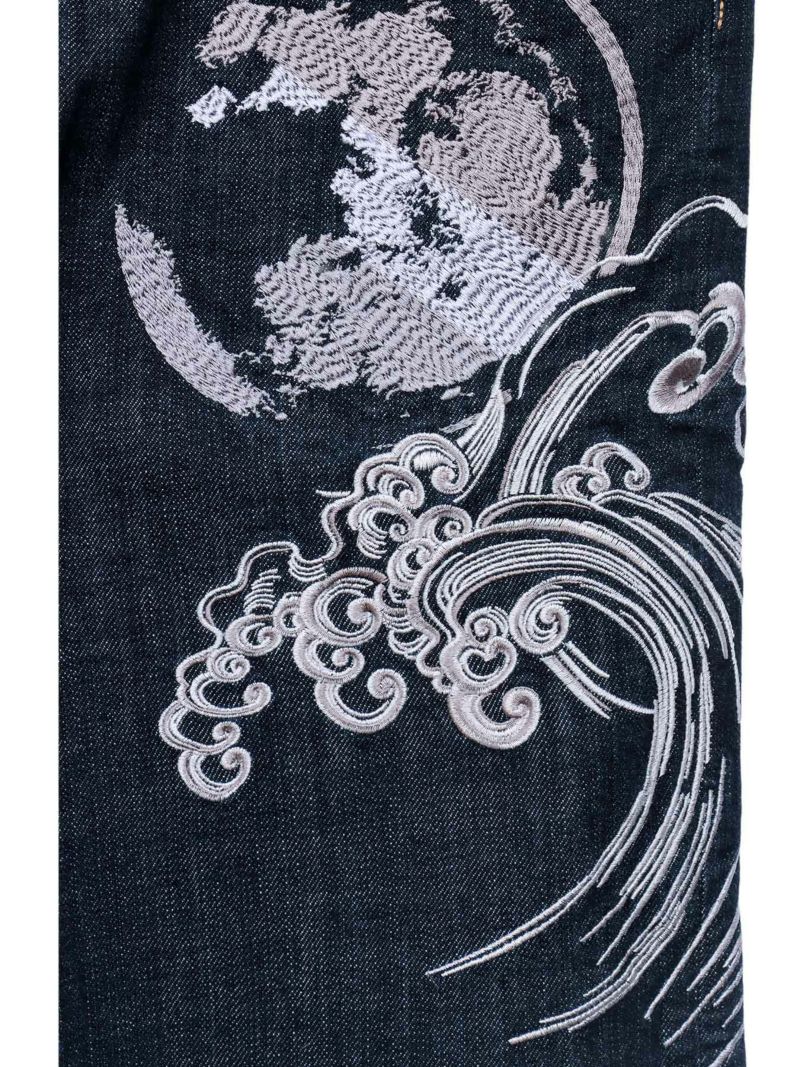 【絡繰魂・粋】“龍虎”総刺繍デニムパンツ