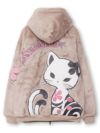 【SUMINEKO】 “桜墨猫”フェイクファーBIGシルエットZIPパーカー