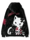 【SUMINEKO】 “桜墨猫”フェイクファーBIGシルエットZIPパーカー