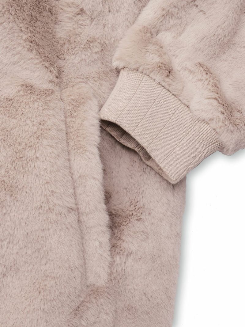 【SUMINEKO】 “桜墨猫”フェイクファーBIGシルエットZIPパーカー