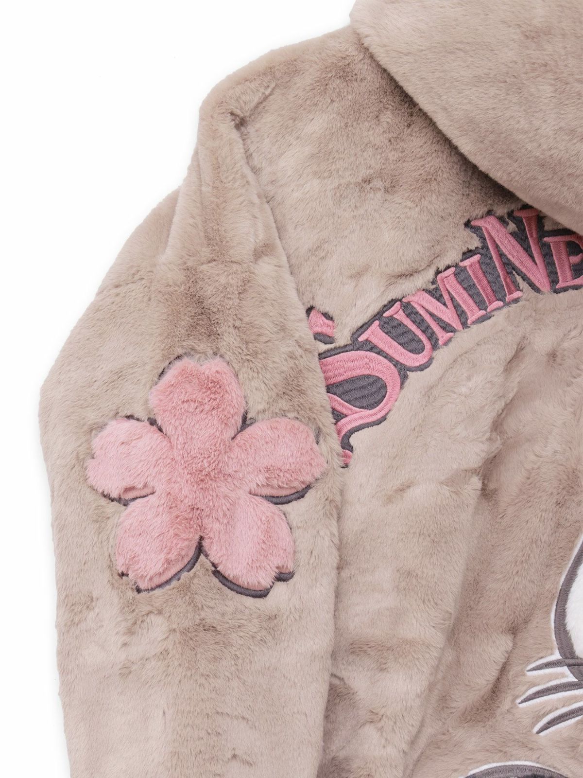 【SUMINEKO】 “桜墨猫”フェイクファーBIGシルエットZIPパーカー