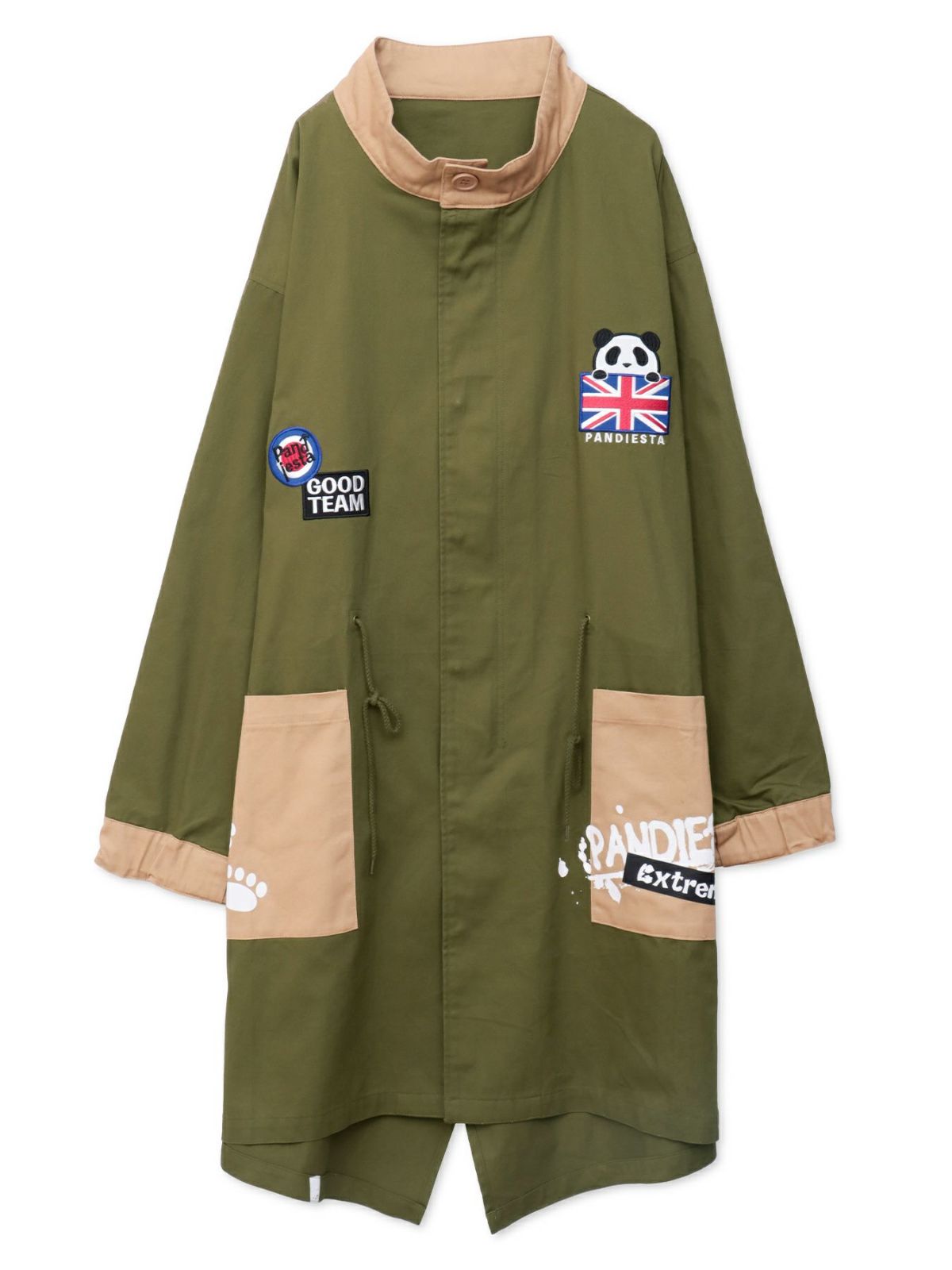 【PANDIESTA JAPAN】“スクーターパンダ”刺繍入り3WAYモッズコート