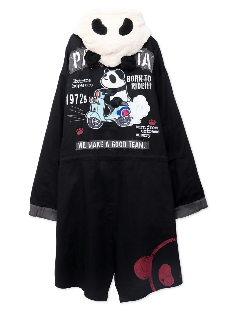 【PANDIESTA JAPAN】“スクーターパンダ”刺繍入り3WAYモッズコート