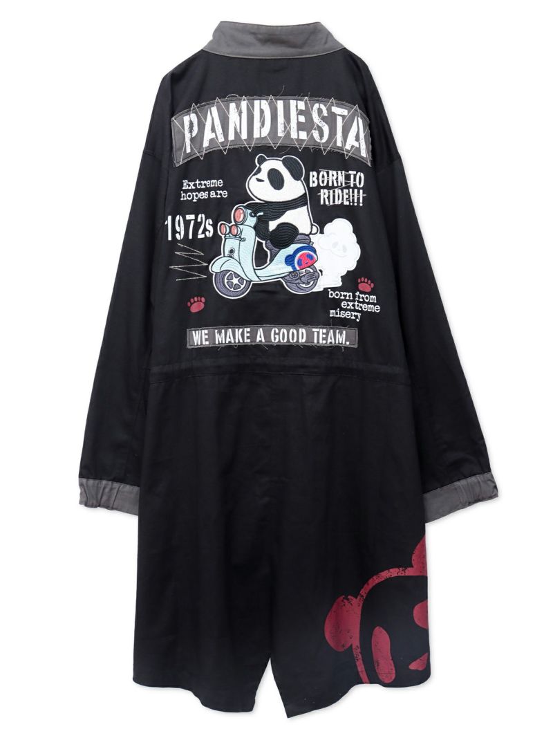 【PANDIESTA JAPAN】“スクーターパンダ”刺繍入り3WAYモッズコート