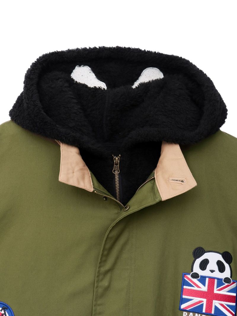 【PANDIESTA JAPAN】“スクーターパンダ”刺繍入り3WAYモッズコート