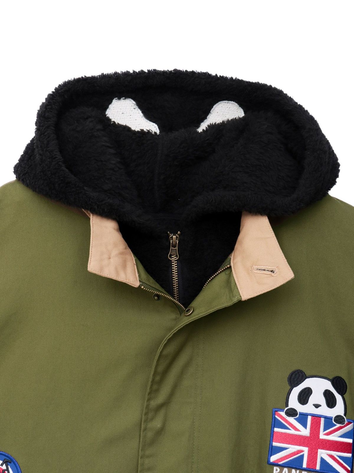 【PANDIESTA JAPAN】“スクーターパンダ”刺繍入り3WAYモッズコート