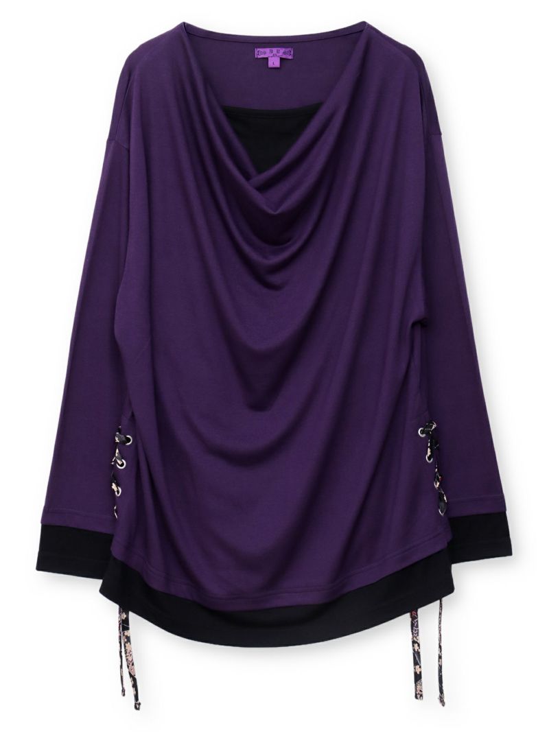 【雅結 -EN-】菊刺繍 ドレープロンT