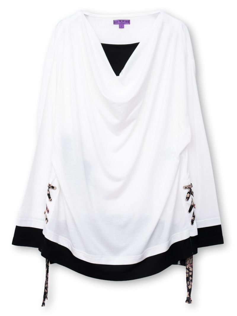 【雅結 -EN-】菊刺繍 ドレープロンT