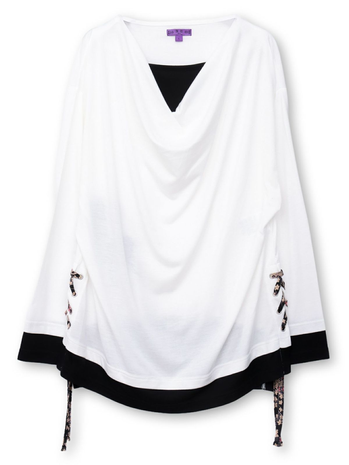 【雅結 -EN-】菊刺繍 ドレープロンT