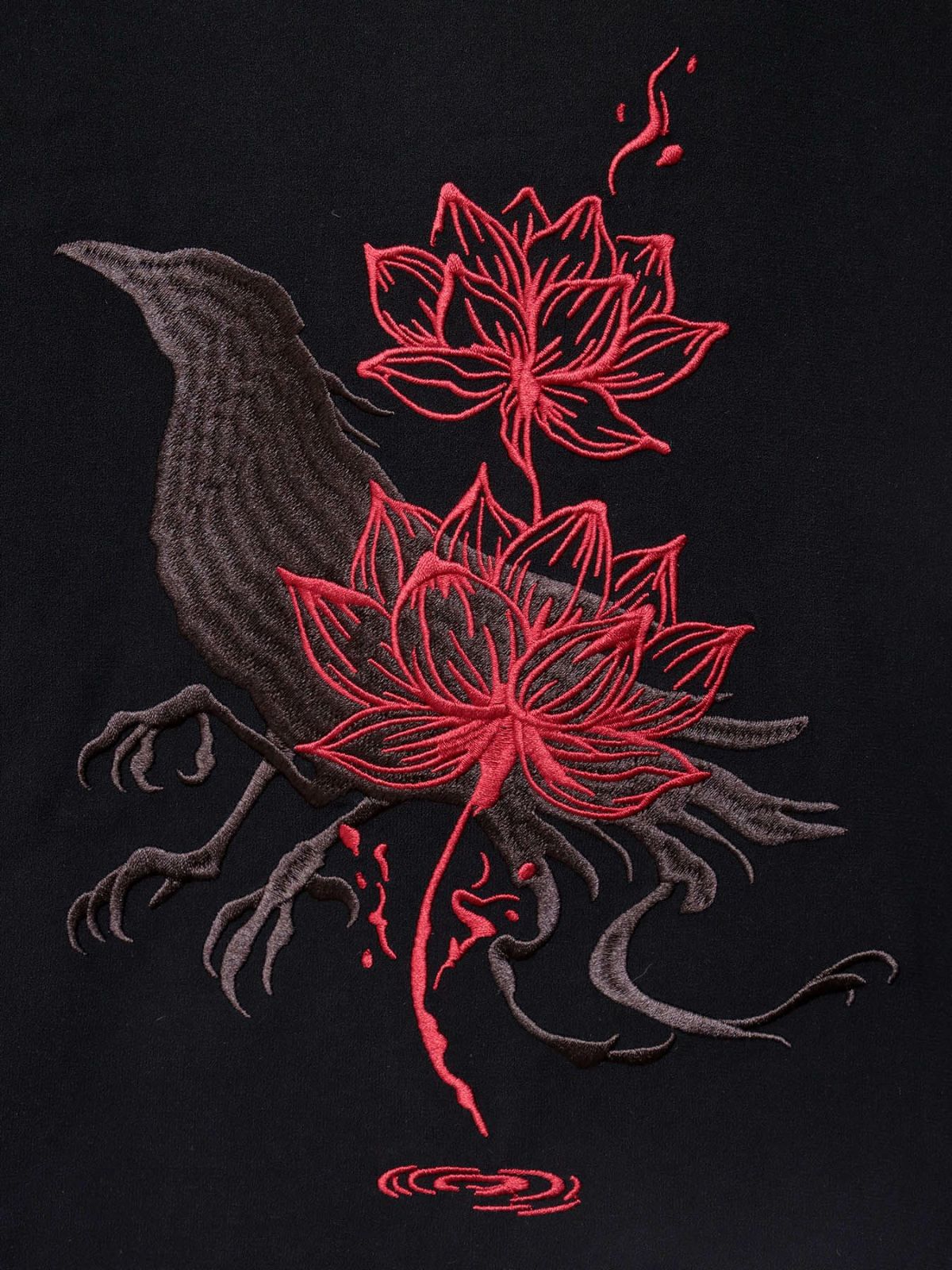 【雅結 -EN-】“八咫烏と蓮”刺繍入りハカマワイドパンツ【雅結 -EN-】“八咫烏と蓮”刺繍入りハカマワイドパンツ