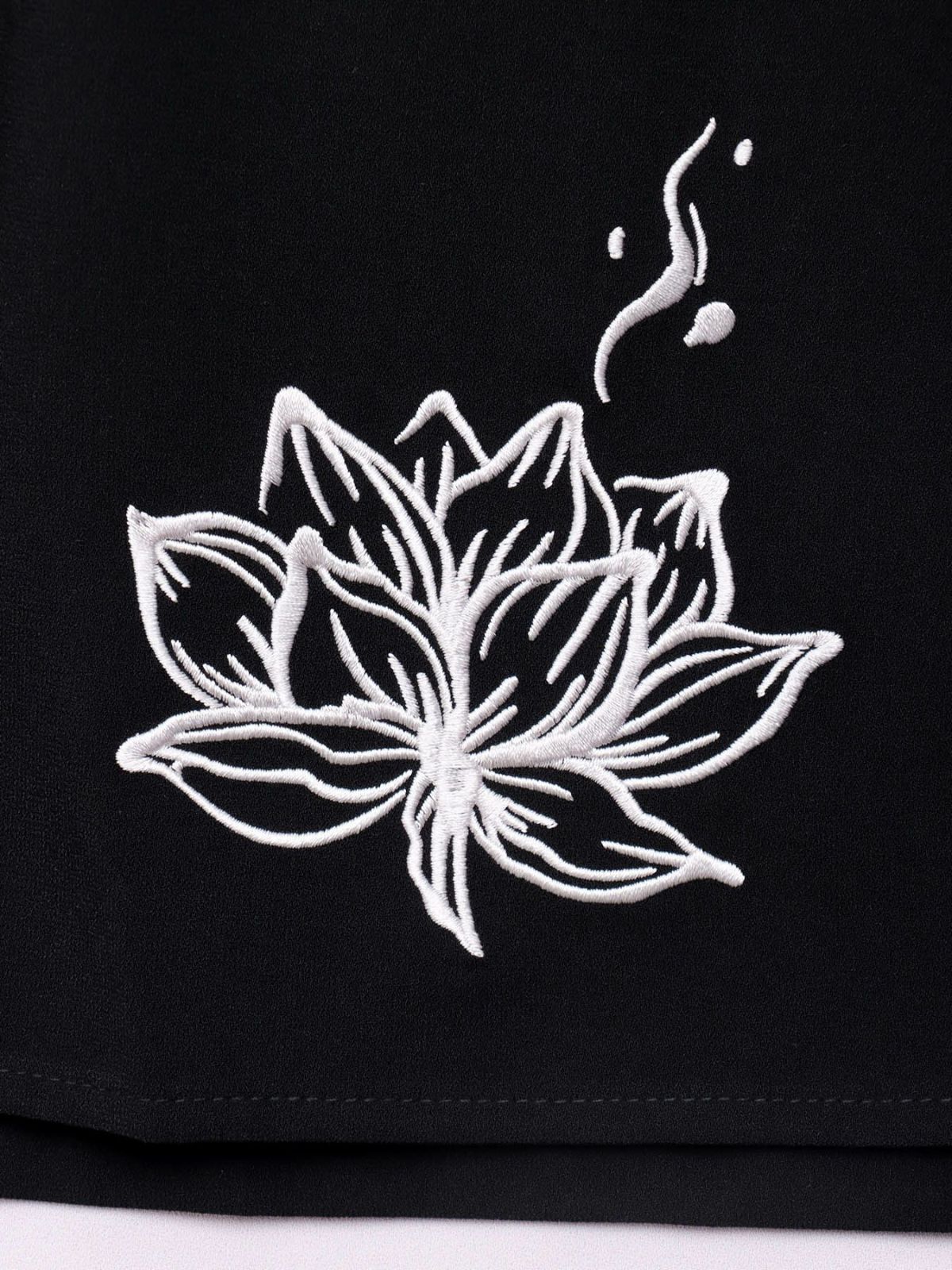 【雅結 -EN-】“八咫烏と蓮”刺繍入りハカマワイドパンツ