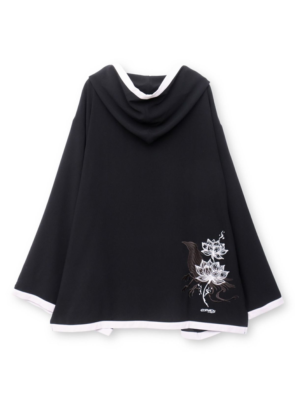 【雅結 -EN-】“八咫烏と蓮”キモノスリーブZIPパーカー