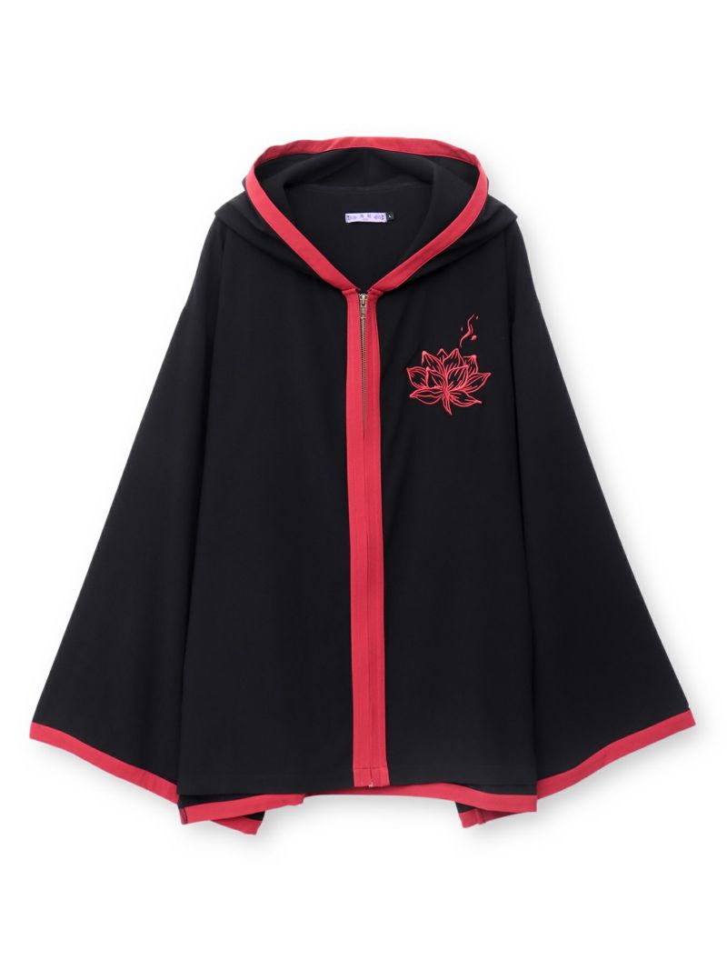 【雅結 -EN-】“八咫烏と蓮”キモノスリーブZIPパーカー