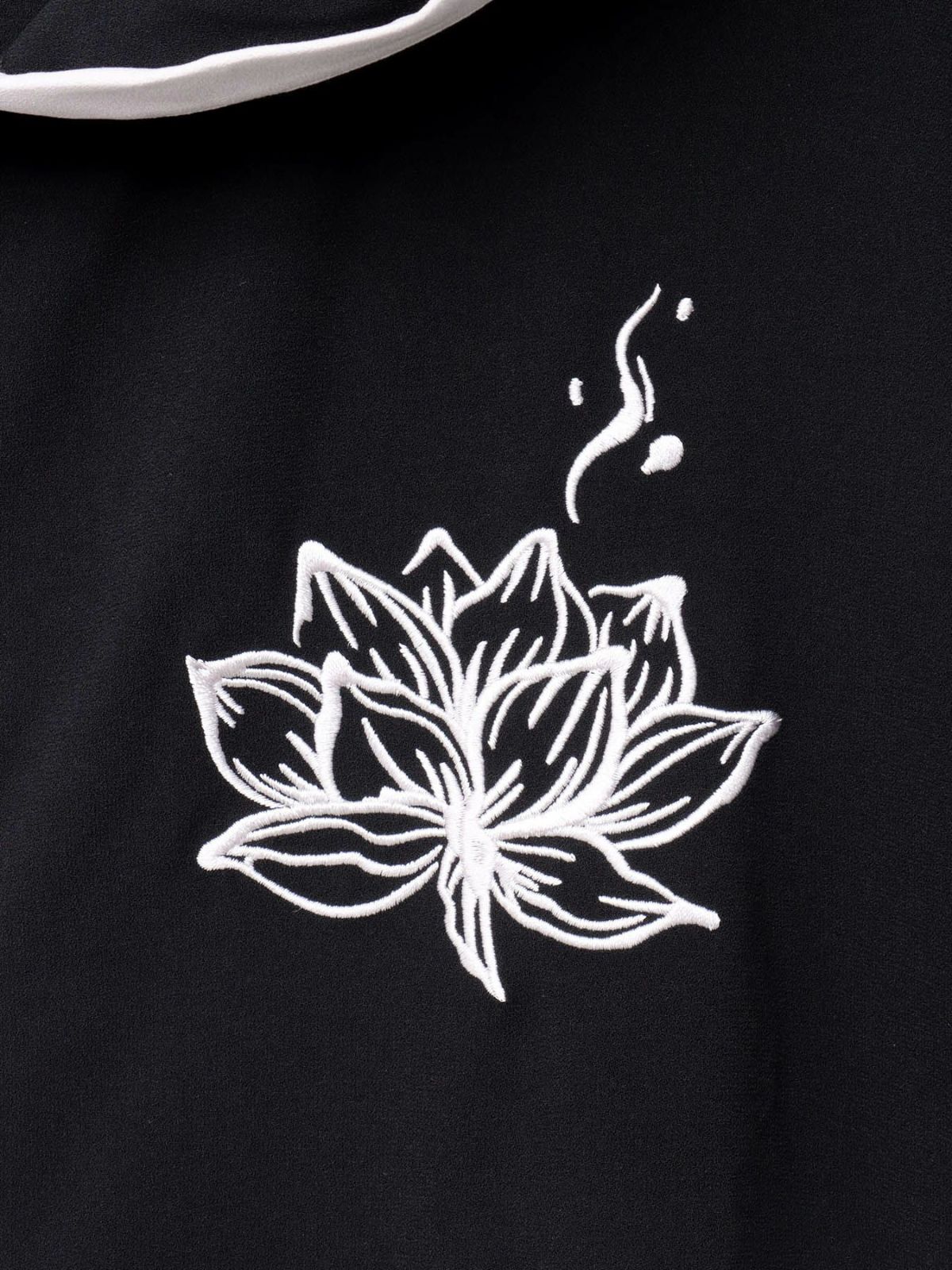 【雅結 -EN-】“八咫烏と蓮”キモノスリーブZIPパーカー