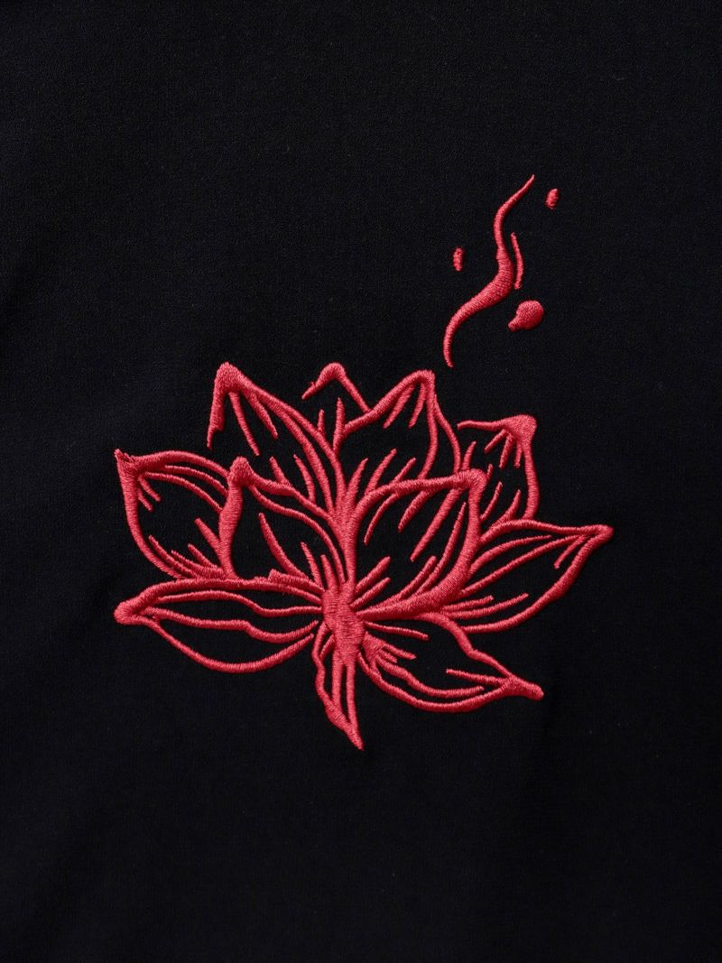 【雅結 -EN-】“八咫烏と蓮”キモノスリーブZIPパーカー