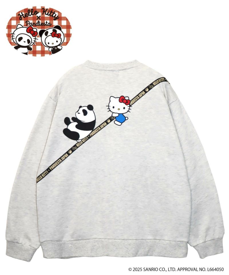【Hello Kitty×PANDIESTA JAPAN】“バック風ポケット付き”サガラ刺繍仲良しスウェット